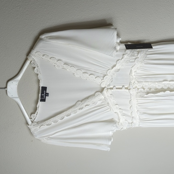 Lulu's Swim Lulus Bay Breeze White Swim Cover-Up Women's XS Golden 4 - Picture 2 of 11